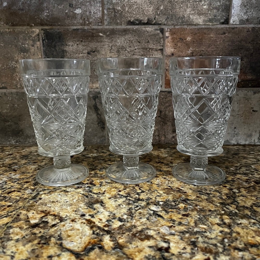 Vintage Hazel Atlas Big Top Peanut Butter Glasses Set of 3 1950’s